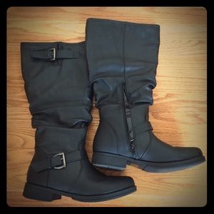 Journey Stormy Knee High Black Boots - X Wide Calf